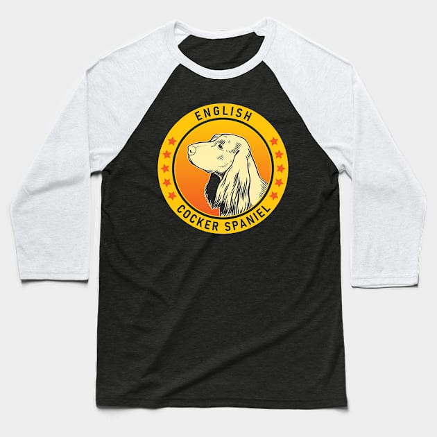 English Cocker Spaniel Dog Portrait Baseball T-Shirt by millersye